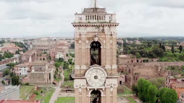 Κηφήνας Άποψη Του Capitolium Campidoglio Έδρα Του Δημοτικού Συμβουλίου Της — Αρχείο Βίντεο