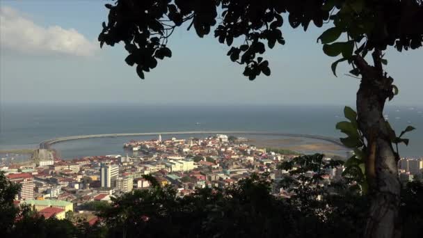 Вид Панамы на Каско Антиго и Тихий океан — стоковое видео