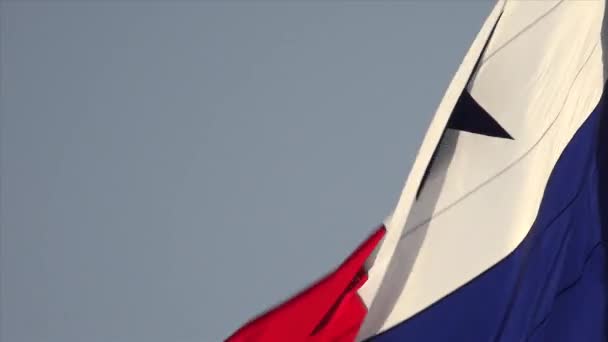 Panama Close Up of Panamanian Flag With Copy Space — Stock Video