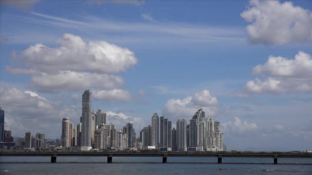 Panama City Central America Вид на здания и небо из Каско Антиго — стоковое видео