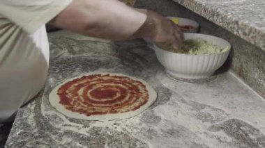 Sağlıklı gıda hazırlama Pizza lokanta mutfağı Akdeniz diyeti İtalya yapma