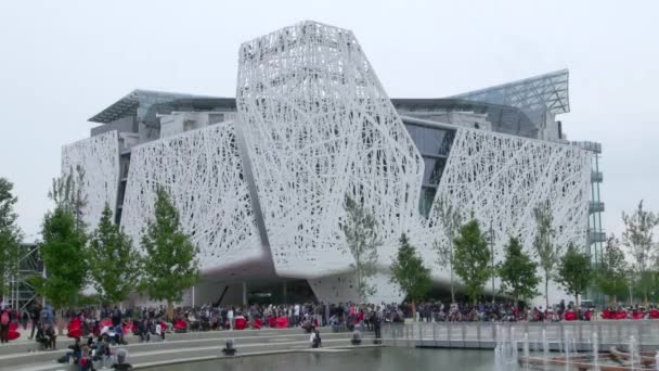 İtalyan Pavilion Milano Milano Expo 2015'e İtalya Uluslararası Fuar sergi — Stok video