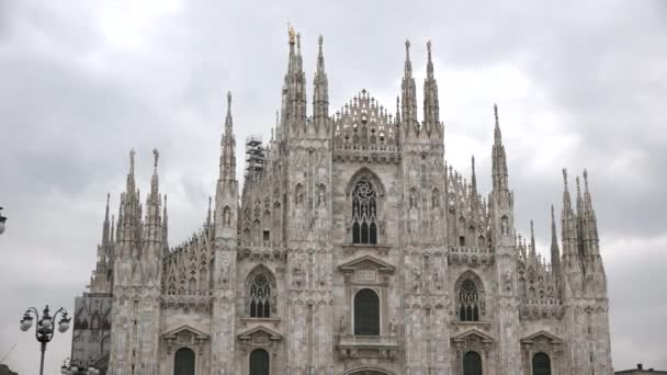 Katedra Duomo włoski pomnik w Mediolanie Milano Włochy Italia Travel — Wideo stockowe