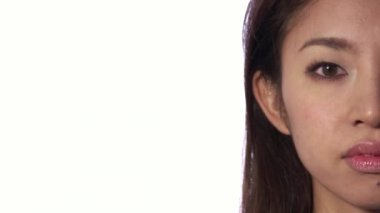 Üzüntü Depresyon Asya İnsanlar Japon Kız Kadın Kamera Bakıyor