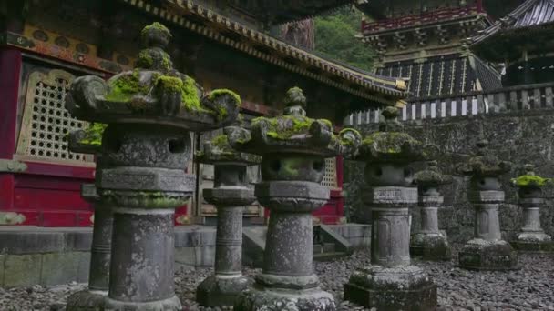 Templo Toshogu Santuario Pagoda Religioso Edificio Japonés Monumento Nikko Japón — Vídeos de Stock