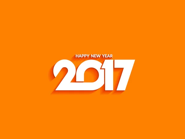 Hermoso diseño de texto de feliz año nuevo 2017 — Archivo Imágenes Vectoriales