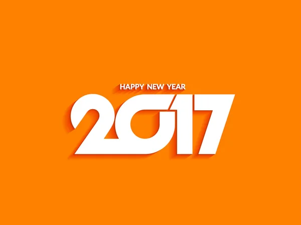 Hermoso diseño de texto de feliz año nuevo 2017 — Vector de stock