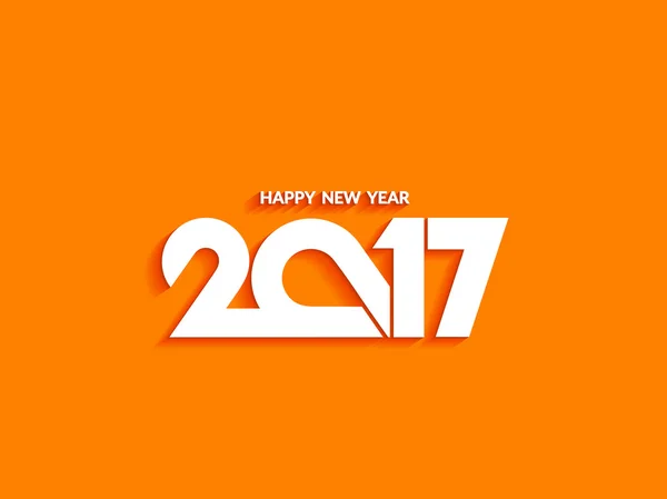 Krásný text design šťastný nový rok 2017 — Stockový vektor
