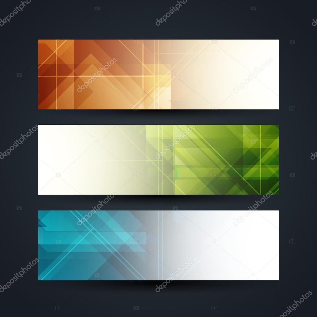 Set of abstract beautiful web header designs. Stock Vector by ©Creativehat  111887800, image size:1024x1024