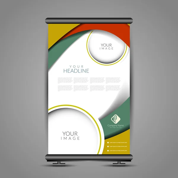 Resumen Roll up banner stand design — Vector de stock