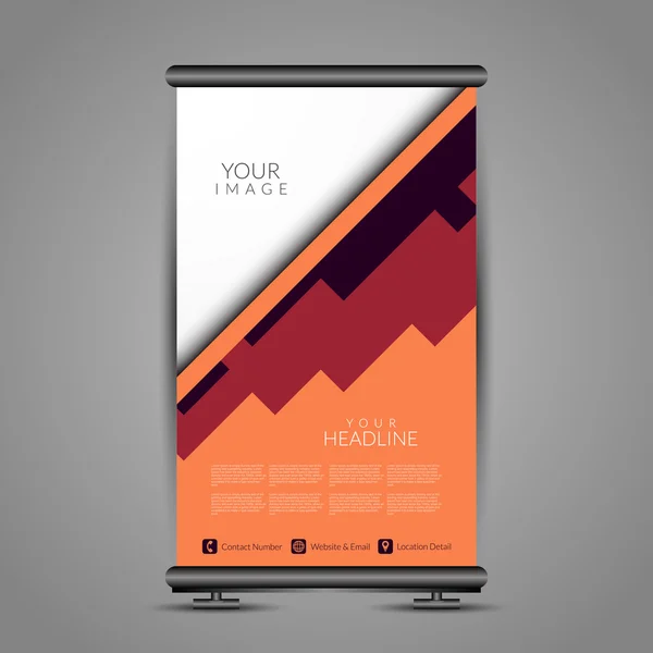 Abstracte Roll-up banner stand ontwerp — Stockvector