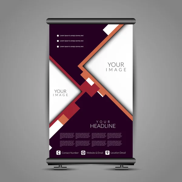 Abstrato Roll up banner stand design — Vetor de Stock