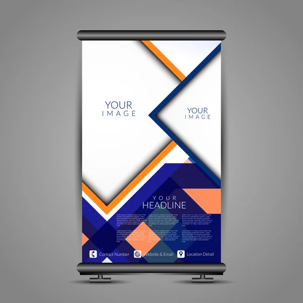 Resumen Roll up banner stand design — Archivo Imágenes Vectoriales