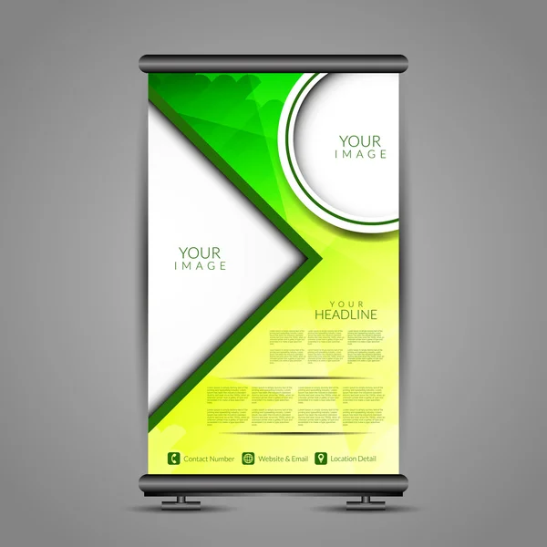 Astratto Roll up banner stand design — Vettoriale Stock