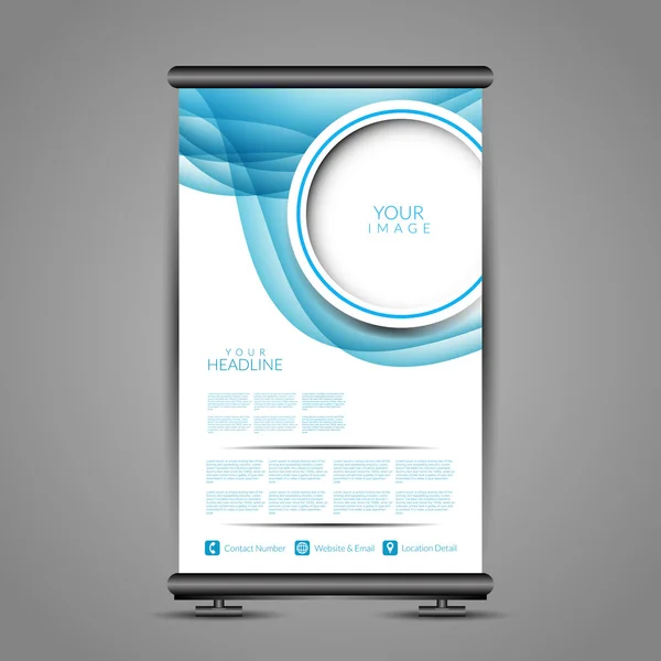 Abstracte Roll-up banner stand ontwerp — Stockvector