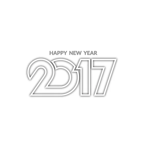 새 해 복 많이 2017 그림자의 아름 다운 텍스트 디자인 — 스톡 벡터