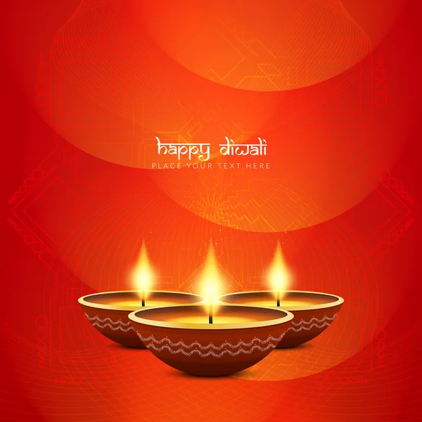 Happy Diwali Diseño de fondo — Vector de stock