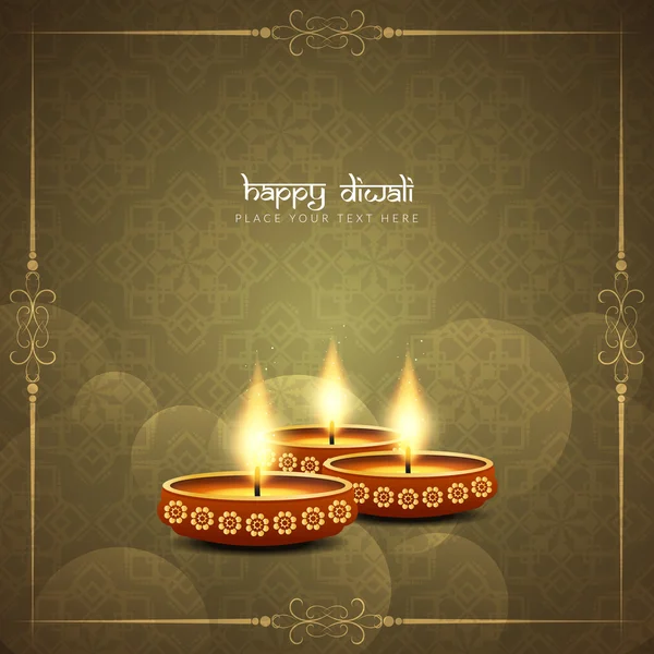 Ευτυχισμένο Diwali φόντο σχεδίασης — Διανυσματικό Αρχείο