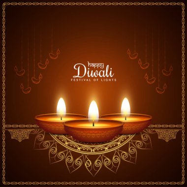 Artistik Happy Diwali festivali arka plan tasarım vektörü