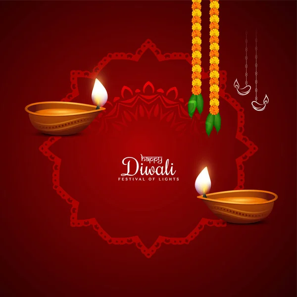 Abstrato Feliz Festival Diwali Vetor Design Fundo Elegante — Vetor de Stock
