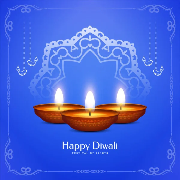 Happy Diwali Traditionele Festival Achtergrond Ontwerp Vector — Stockvector