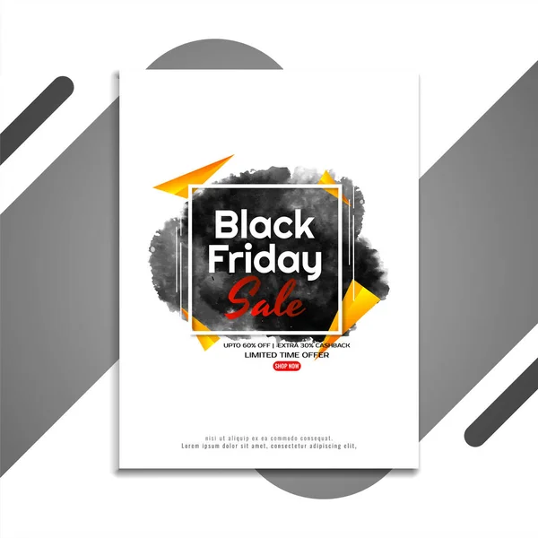 Black Friday Sale Advertisement Brochure Template Vector — Stock Vector