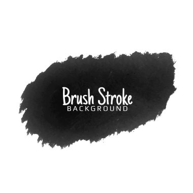 Modern black brush stroke watercolor design design clipart