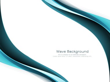 Modern mavi dalga tasarım arka plan vektörü