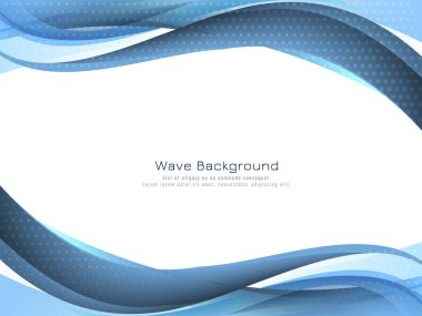 Zarif mavi dalga tasarım arka plan vektörü