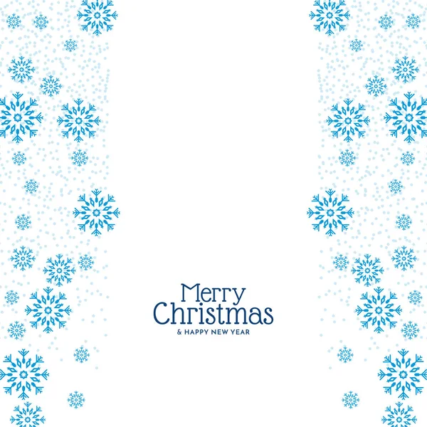 Merry Christmas Festival Elegant Snowflakes Background Vector — Stock Vector