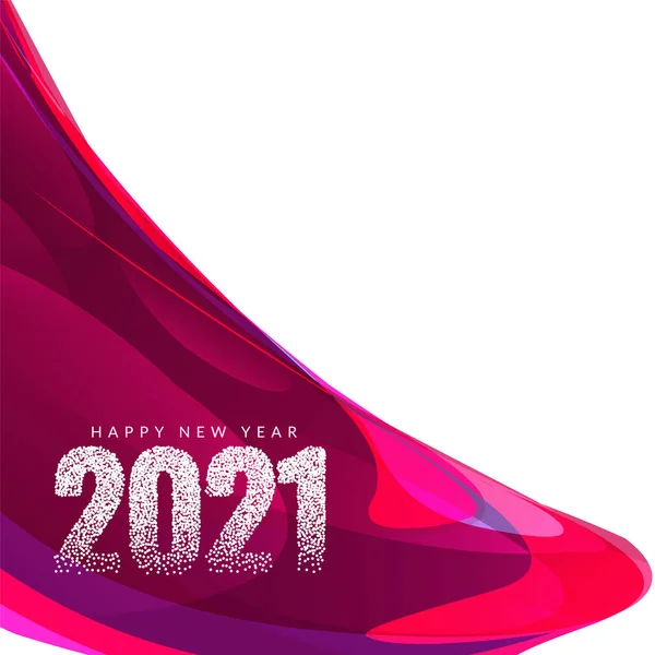 Happy new year 2021 background with dotted text vector