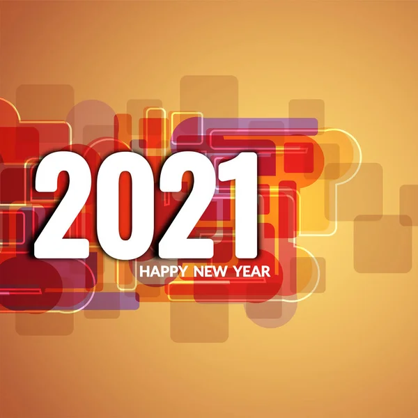 Nowoczesny Geometryczny Szczęśliwego Nowego Roku 2021 Wektor Tła — Wektor stockowy