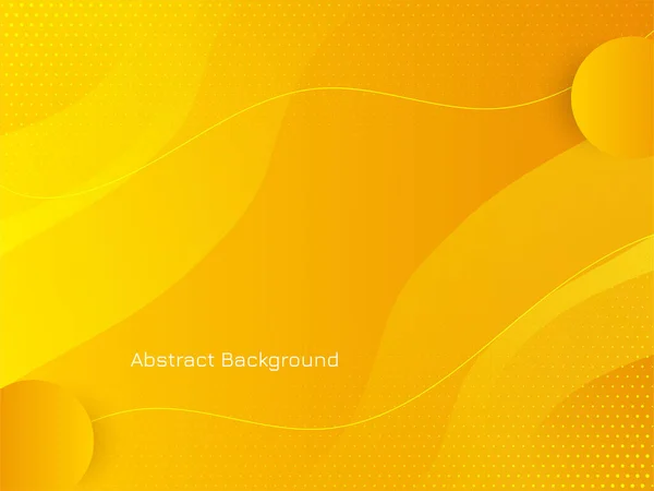 Modern Bright Yellow Color Wave Style Background Vector — Stock Vector
