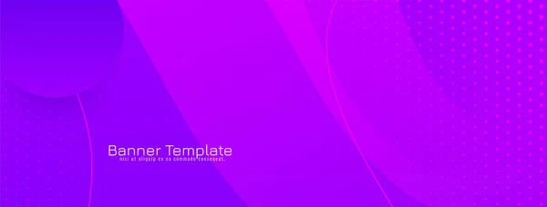 Abstract Violet Color Wave Style Design Banner Vector — Stock Vector