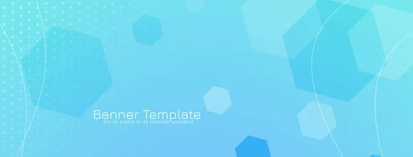 Forme Abstracte Hexagonale Geometric Albastru Banner Design Vector — Vector de stoc