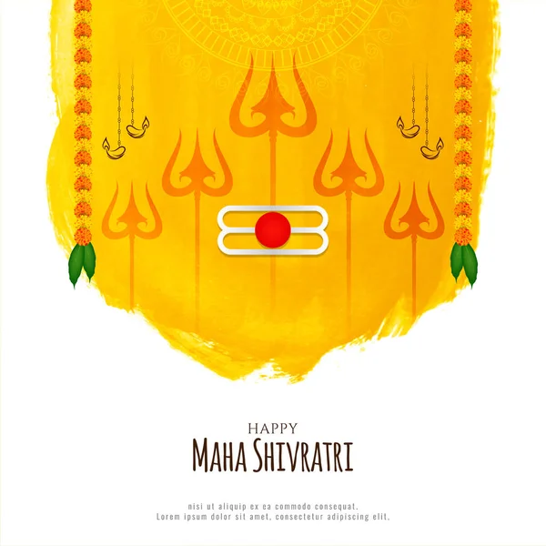 Maha Shivratri Hindu Festival Religioso Vettore Sfondo — Vettoriale Stock