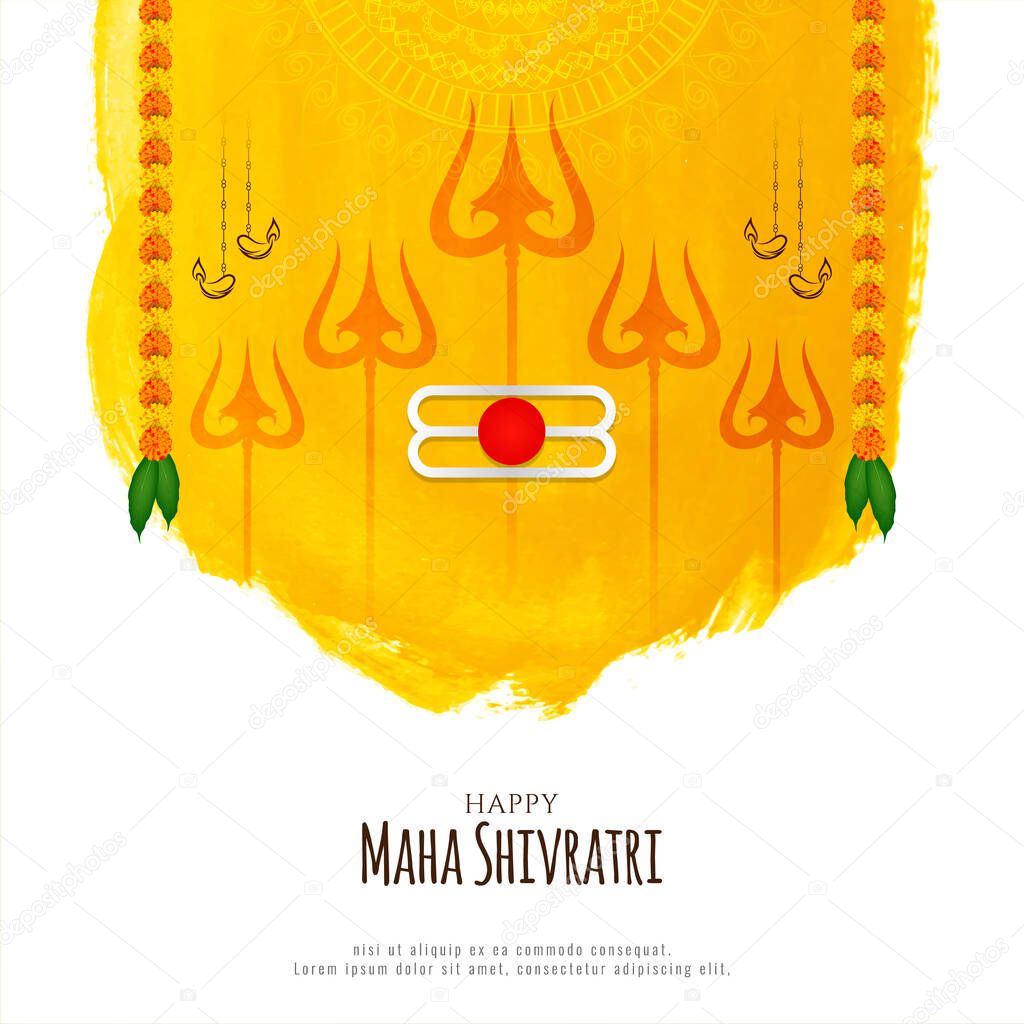 Maha Shivratri hindu religious festival background vector