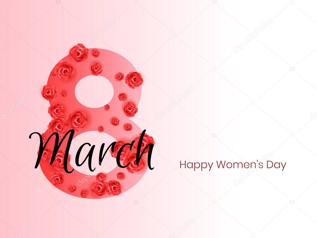 Happy Women's day wishes card background vector