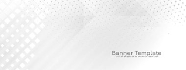 Soyut parlak geometrik beyaz bayrak tasarım vektörü