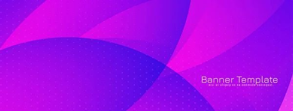 Moderne Violette Farbe Welle Stil Dekorative Banner Design Vektor — Stockvektor