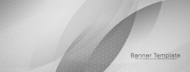 Gri renkli, modern dalga biçimi sancak vektörü