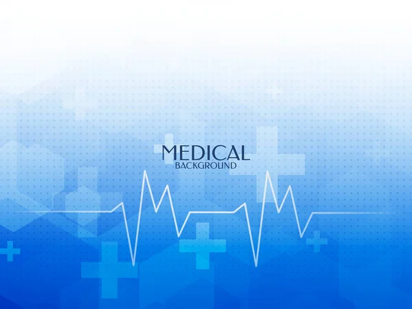 Abstract Blue Color Medical Background Heartbeat Line Vector — Stock Vector