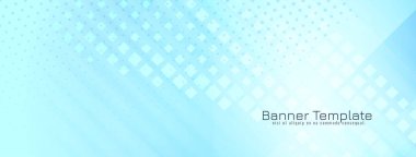 Parlak geometrik yumuşak mavi bayrak tasarım vektörü