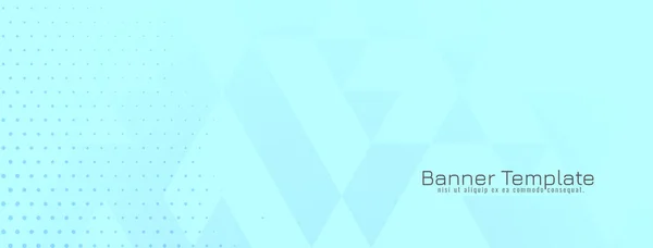 明るい幾何学的な柔らかい青のバナーデザインベクトル — ストックベクタ