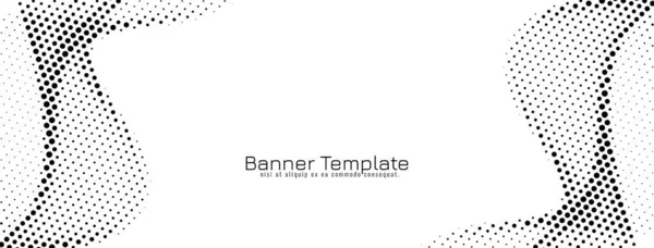 Abstract Wave Stijl Halftone Design Banner Vector — Stockvector