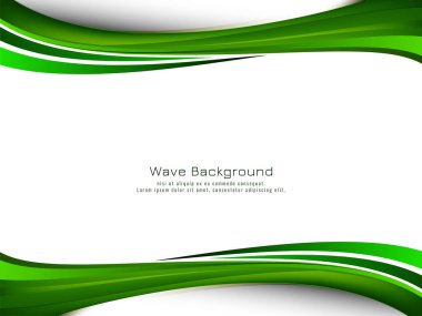 Soyut modern yeşil dalga tasarım arkaplan vektörü