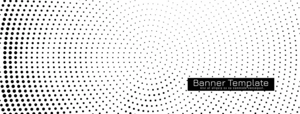 Абстрактний Декоративний Банер Напівтоновий Дизайн — стоковий вектор