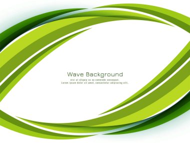 Soyut modern yeşil dalga tasarım arkaplan vektörü