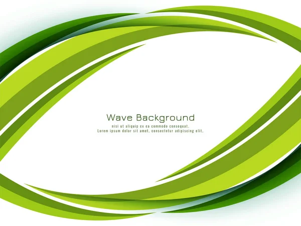 Abstract Modern Green Wave Design Background Vector — Stock Vector