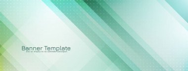 Modern yumuşak yeşil renk geometrik bayrak tasarım vektörü